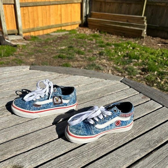Vans‎ cobra Kai Old Skool Denim Classic sneakers size 12.0 kids - Picture 1 of 12